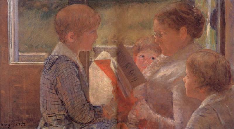 Mary Cassatt Mary readinf for her grandchildren